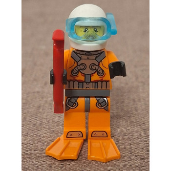 Lego búvár figura narancs ruhás