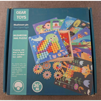 Mushroom nail puzzle- Pötyi kirakó