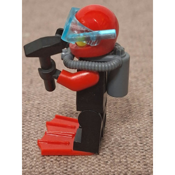 Lego búvár figura piros ruhás