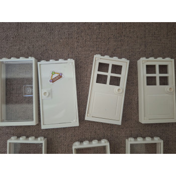 Lego fehér ajtók,ablakok,keretek