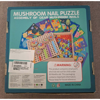 Mushroom nail puzzle- Pötyi kirakó